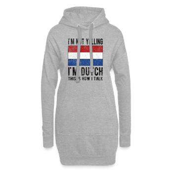 Pays-Bas néerlandais Drapeau néerlandais - Sweat-shirt à capuche long Femme - gris chiné - Devant