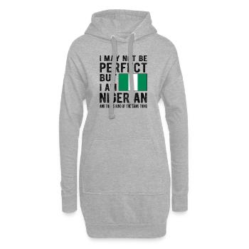 Fier Nigérian nigérian d’origine nigériane - Sweat-shirt à capuche long Femme - gris chiné - Devant