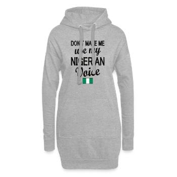 Fier Nigérian Nigeria Racines nigérianes - Sweat-shirt à capuche long Femme - gris chiné - Devant