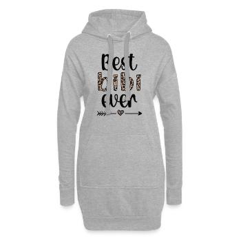 Beste Bibi Grandma Muttertag Bibi Großmutter - Hoodie-Kleid - Grau meliert - Vorne