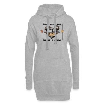 Tanzlehrer Anerkennung Tanzlehrerin Tanzunterricht - Hoodie-Kleid - Grau meliert - Vorne