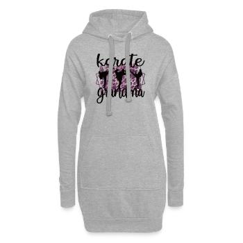 Fière Karaté Grand-mère Meilleur Karaté Grand-mère Cadeau - Sweat-shirt à capuche long Femme - gris chiné - Devant