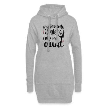 Meilleur cadeau de tante de karaté Tante fière de karaté - Sweat-shirt à capuche long Femme - gris chiné - Devant