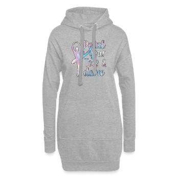 danseuse de ballet ballerine ballet danse ballerine - Sweat-shirt à capuche long Femme - gris chiné - Devant