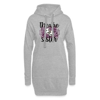 Théâtre Sœur d’une sœur d’acteur - Sweat-shirt à capuche long Femme - gris chiné - Devant