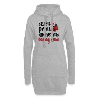 Stolze Boxmama Geschenk Box-Mutter Von Boxer Mama - Hoodie-Kleid - Grau meliert - Vorne