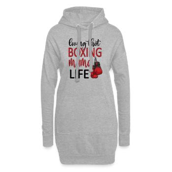 Stolze Boxmama Geschenk Box-Mutter Von Boxer Mama - Hoodie-Kleid - Grau meliert - Vorne