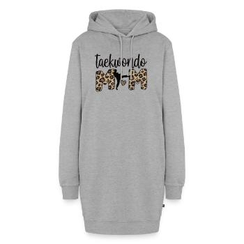 Taekwondo Maman Taekwondo Mère Taekwondo Fighter - Sweat-shirt à capuche long Femme - gris chiné - Devant