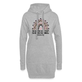 IUI Mama Intrauterine Insemination Mutter Geschenk - Hoodie-Kleid - Grau meliert - Vorne
