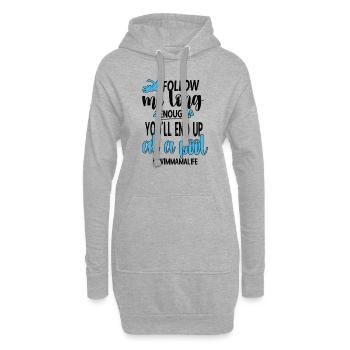 Schwimmmama Mama Eines Schwimmers Schwimm-Mutter - Hoodie-Kleid - Grau meliert - Vorne