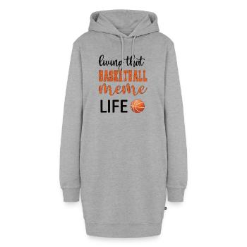 Meme Oma Von Basketballspieler Basketball Meme - Hoodie-Kleid - Grau meliert - Vorne
