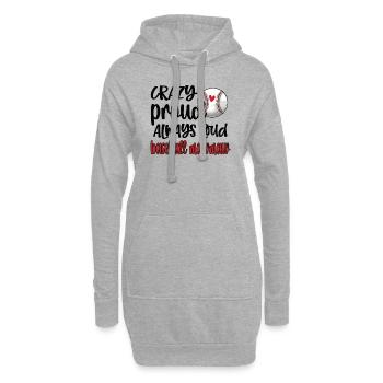 Mawmaw Grand-mère du joueur de baseball Baseball Mawmaw - Sweat-shirt à capuche long Femme - gris chiné - Devant