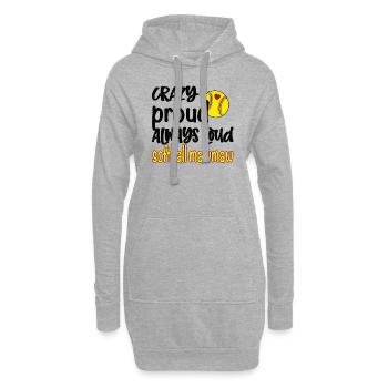 Mawmaw Oma Von Softballspieler Softball Mawmaw - Hoodie-Kleid - Grau meliert - Vorne