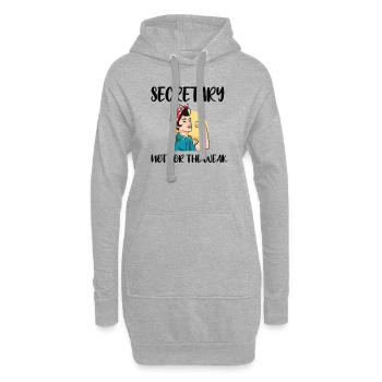 Secrétaire Cadeau Employé de bureau Appréciation - Sweat-shirt à capuche long Femme - gris chiné - Devant