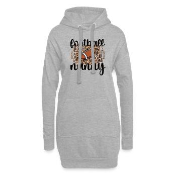 Nounou de football Grand-mère de joueur de football nounou - Sweat-shirt à capuche long Femme - gris chiné - Devant