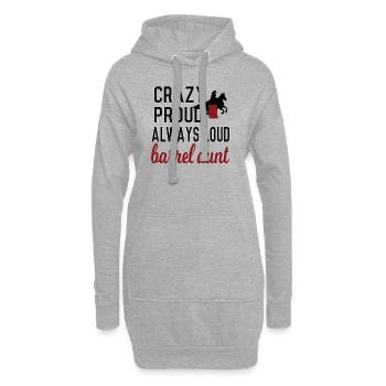 Meilleur cadeau de tante de course de baril Barrel Racer - Sweat-shirt à capuche long Femme - gris chiné - Devant