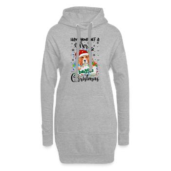 Beagle Christmas Party Beagle Dog Xmas Gifts - Hoodie-Kleid - Grau meliert - Vorne