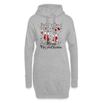 Great Pyrenees Weihnacht Goldener Hunde Geschenk - Hoodie-Kleid - Grau meliert - Vorne