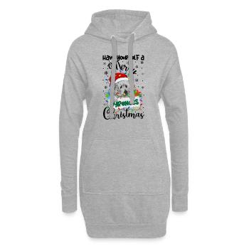 Great Pyrenees Weihnacht Goldener Hunde Geschenk - Hoodie-Kleid - Grau meliert - Vorne