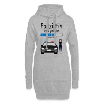 Polizistin Ausbildung Angehende werdene zukünftige - Hoodie-Kleid - Grau meliert - Vorne