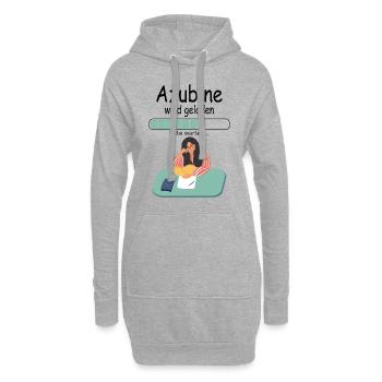 Willkommensgeschenk für Neue Azubi Azubine - Hoodie-Kleid - Grau meliert - Vorne