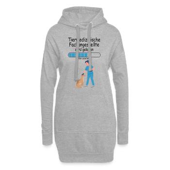 Tiermedizinische Fachangestellte TFA Ausbildung - Hoodie-Kleid - Grau meliert - Vorne