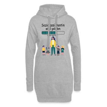 Sozialassistentin in Ausbildung Baby Mädchen - Hoodie-Kleid - Grau meliert - Vorne