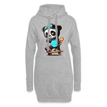 Panda Skate Co. - Hoodie-Kleid - Grau meliert - Vorne