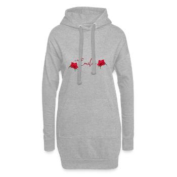 Emilia Anniversaire Emilia - Sweat-shirt à capuche long Femme - gris chiné - Devant