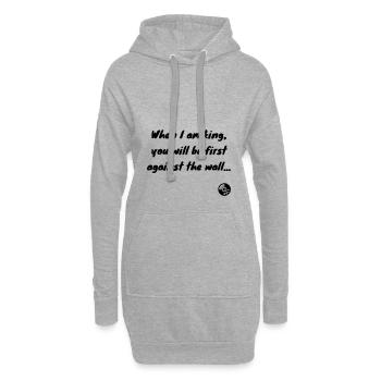 Ich bin der Erste, der sie will. Radiohead - Hoodie-Kleid - Grau meliert - Vorne