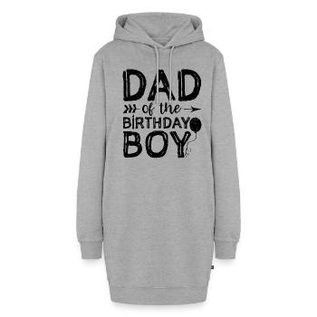 Papa du garçon d'anniversaire - anniversaire - Sweat-shirt à capuche long Femme - gris chiné - Devant
