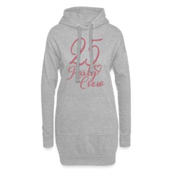 25 Party Crew 25. Geburtstag Party 25 Jahre alt - Hoodie-Kleid - Grau meliert - Vorne