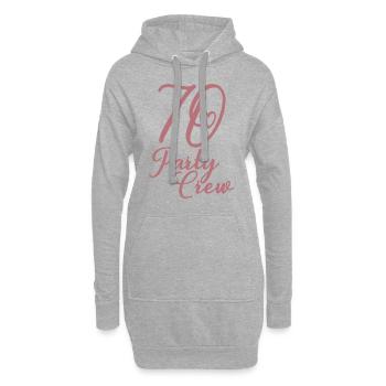 70 Party Crew 70. Geburtstag 70 Jahre alt - Hoodie-Kleid - Grau meliert - Vorne