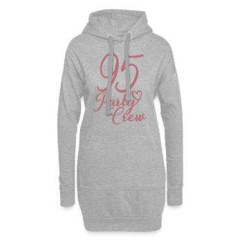 95 Party Crew 95. Geburtstag 95 Jahre alt - Hoodie-Kleid - Grau meliert - Vorne