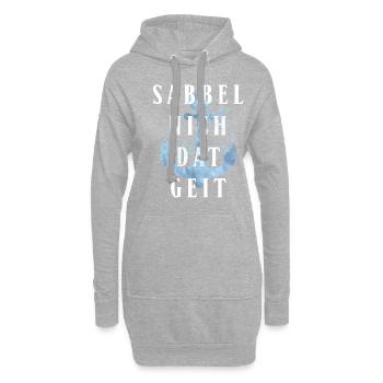 Norddeutscher witziger Spruch - Hoodie-Kleid - Grau meliert - Vorne