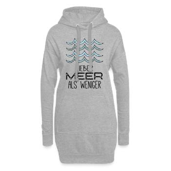 LIEBER MEER - Hoodie-Kleid - Grau meliert - Vorne