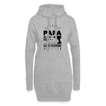 Si peut pas... - Sweat-shirt à capuche long Femme - gris chiné - Devant