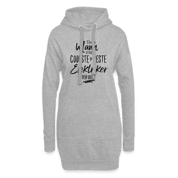 elektriker der Beste (s) - Hoodie-Kleid - Grau meliert - Vorne