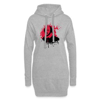shakespeare-splat2 - Hoodie-Kleid - Grau meliert - Vorne