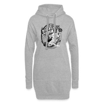 the mutant bombshell - Hoodie-Kleid - Grau meliert - Vorne