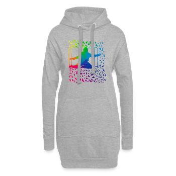 Gardien de but de Floorball - Sweat-shirt à capuche long Femme - gris chiné - Devant