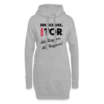 Ein Schuss kein Tor die Bayern - Hoodie-Kleid - Grau meliert - Vorne