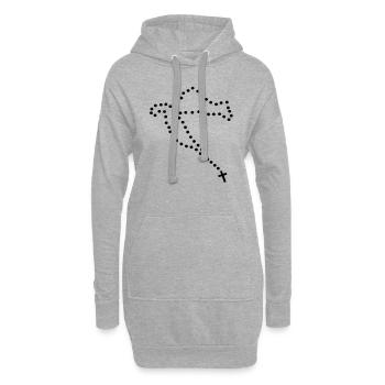 Chaîne Croatie - Hrvatska krunica - Sweat-shirt à capuche long Femme - gris chiné - Devant