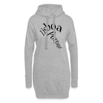 Lisboa - Lissabon - Hoodie-Kleid - Grau meliert - Vorne