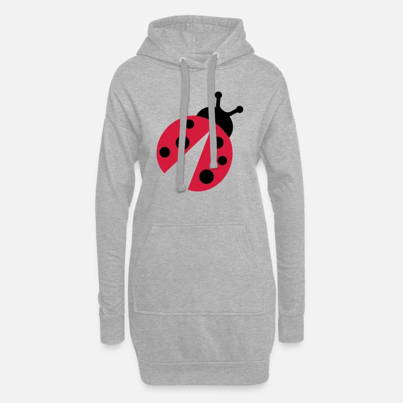 Marienkäfer - Hoodie-Kleid - Grau meliert