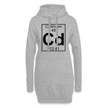 Cadmium (Cd) (element 48) - Hoodie Dress - heather grey - Front
