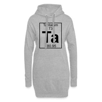 Element 073 - Ta (tantalum) - Full - Hoodie-Kleid - Grau meliert - Vorne