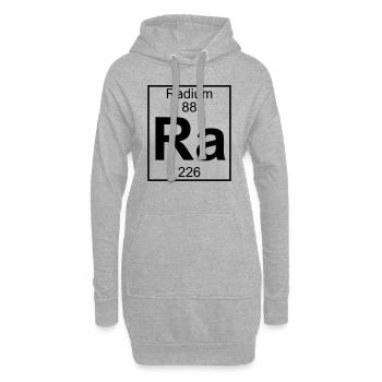 Element 088 - Ra (radium) - Full - Hoodie-Kleid - Grau meliert - Vorne