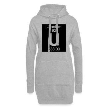 Uranium (U) (element 92) - Hoodie Dress - heather grey - Front