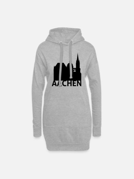 Aachen - Hoodie-Kleid - Grau meliert